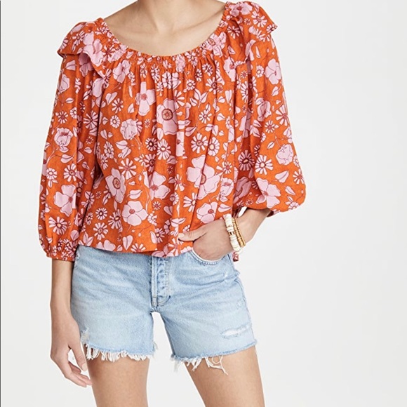 🔥Free People Boho floral blouse - Picture 2 of 10